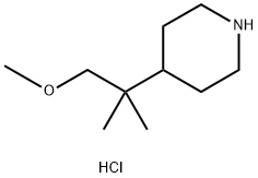 4-(1-methoxy-2-methylpropan-2-yl)piperidine hydrochloride Structure