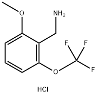 [2-methoxy-6-(trifluoromethoxy)phenyl]methanamine hydrochloride Structure