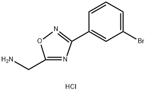3-(3-bromophenyl)-1,2,4-oxadiazol-5-yl]methanamine hydrochloride Structure