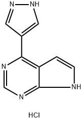 4-{7H-pyrrolo[2,3-d]pyrimidin-4-yl}-1H-pyrazole Hydrochloride 구조식 이미지