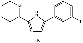 2-[4-(3-fluorophenyl)-1H-imidazol-2-yl]piperidine hydrochloride 구조식 이미지