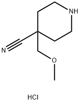 4-(methoxymethyl)piperidine-4-carbonitrile hydrochloride 구조식 이미지