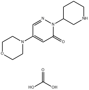 5-(morpholin-4-yl)-2-(piperidin-3-yl)-2,3-dihydropyridazin-3-one, carbonic acid Structure