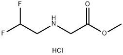 methyl 2-[(2,2-difluoroethyl)amino]acetate hydrochloride Structure