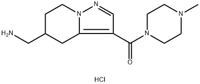 [3-(4-methylpiperazine-1-carbonyl)-4h,5h,6h,7h-pyrazolo[1,5-a]pyridin-5-yl]methanamine trihydrochloride Structure