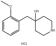 4-[(2-Methoxyphenyl)methyl]piperidin-4-ol Hydrochloride Structure