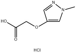 2-[(1-methyl-1H-pyrazol-4-yl)oxy]acetic Acid hydrochloride Structure