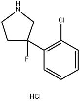 3-(2-chlorophenyl)-3-fluoropyrrolidine hydrochloride Structure