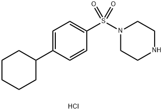 1-(4-cyclohexylbenzenesulfonyl)piperazine hydrochloride Structure