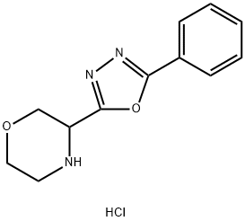 3-(5-phenyl-1,3,4-oxadiazol-2-yl)morpholine hydrochloride Structure