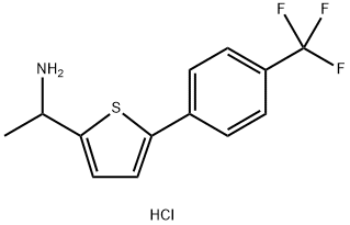 1-{5-[4-(trifluoromethyl)phenyl]thiophen-2-yl}ethan-1-amine hydrochloride Structure