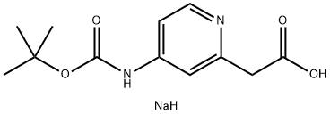 Sodium 2-(4-([(tert-butoxy)carbonyl]amino)pyridin-2-yl)acetate Structure