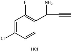 1-(4-chloro-2-fluorophenyl)prop-2-yn-1-amine Hydrochloride Structure