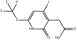 2-Hydroxy-4-iodo-6-(trifluoromethoxy)pyridine-3-acetic acid Structure