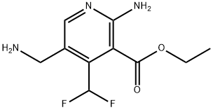 Ethyl 2-amino-5-(aminomethyl)-4-(difluoromethyl)pyridine-3-carboxylate Structure