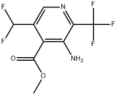 Methyl 3-amino-5-(difluoromethyl)-2-(trifluoromethyl)pyridine-4-carboxylate Structure