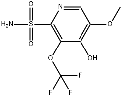 4-Hydroxy-5-methoxy-3-(trifluoromethoxy)pyridine-2-sulfonamide Structure