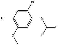 1,5-Dibromo-2-(difluoromethoxy)-4-methoxybenzene Structure