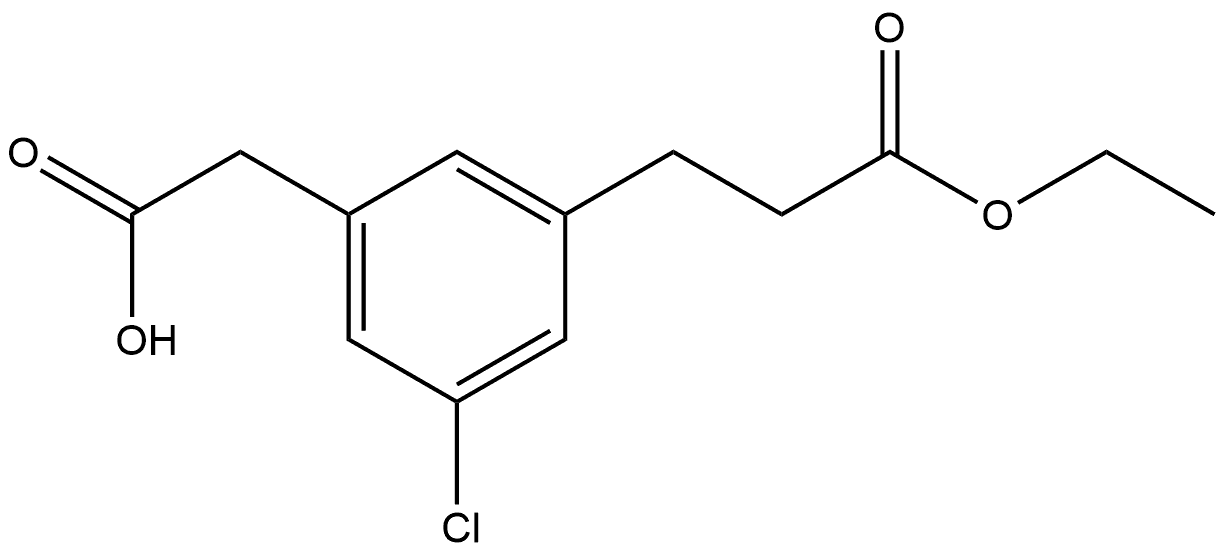 Ethyl 3-(3-(carboxymethyl)-5-chlorophenyl)propanoate Structure