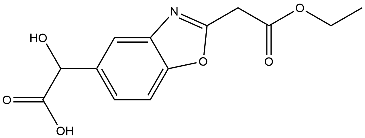 Ethyl 5-(carboxy(hydroxy)methyl)benzo[d]oxazole-2-acetate Structure