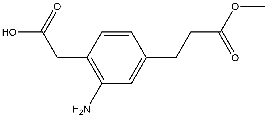 Methyl 3-(3-amino-4-(carboxymethyl)phenyl)propanoate Structure