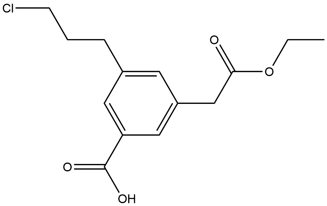 Ethyl 3-carboxy-5-(3-chloropropyl)phenylacetate Structure