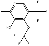 3-Hydroxy-2-methyl-4-(trifluoromethoxy)-5-(trifluoromethyl)pyridine Structure