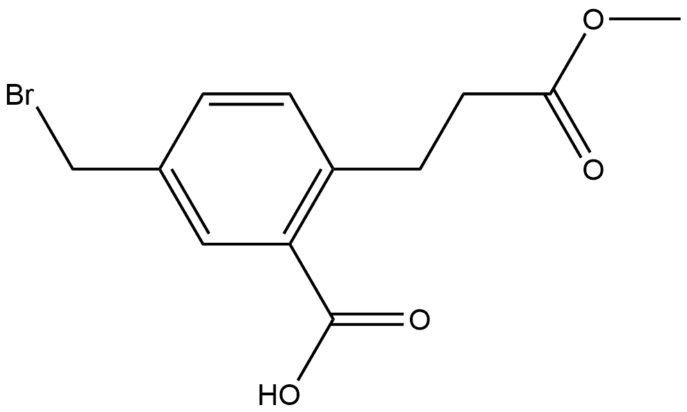 Methyl 4-(bromomethyl)-2-carboxyphenylpropanoate Structure