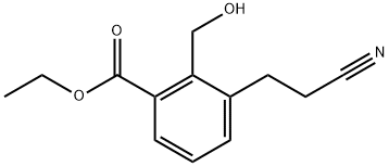 Ethyl 3-(2-cyanoethyl)-2-(hydroxymethyl)benzoate Structure