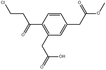 Methyl 3-(carboxymethyl)-4-(3-chloropropanoyl)phenylacetate Structure