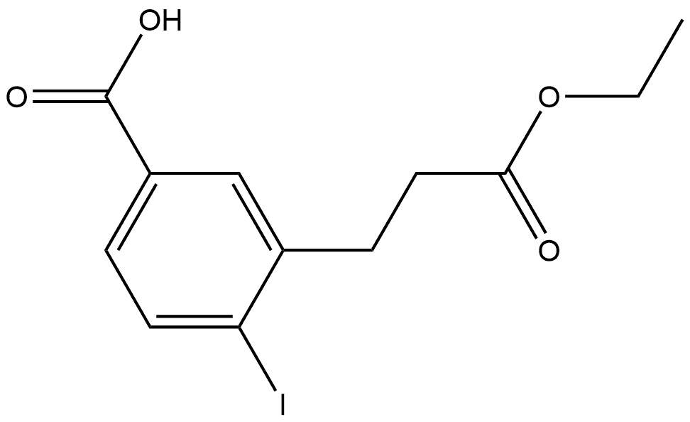 Ethyl 5-carboxy-2-iodophenylpropanoate Structure