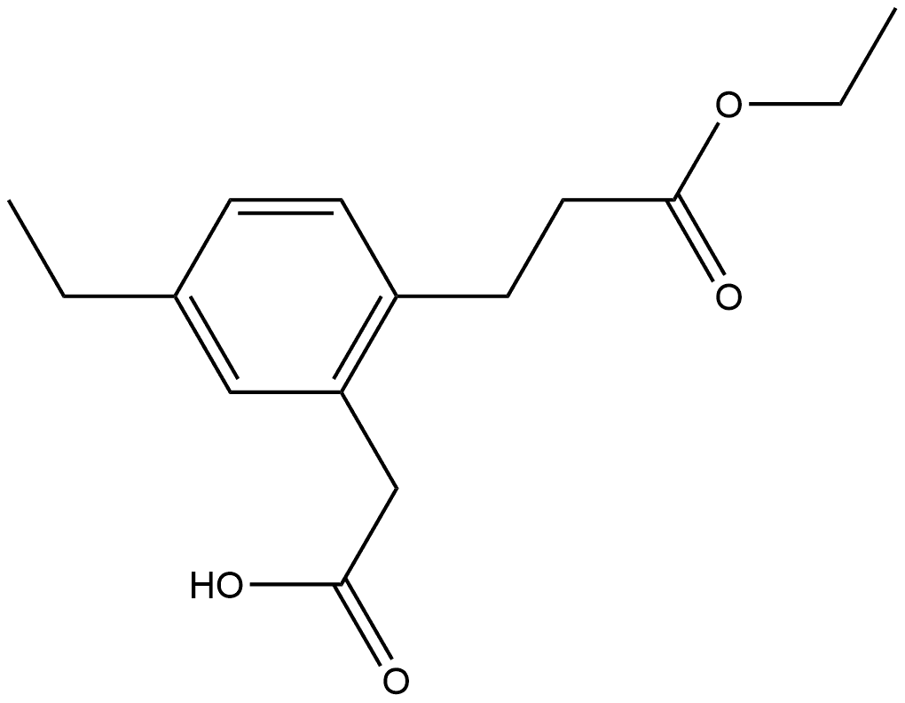 Ethyl 3-(2-(carboxymethyl)-4-ethylphenyl)propanoate Structure