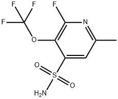 2-Fluoro-6-methyl-3-(trifluoromethoxy)pyridine-4-sulfonamide Structure