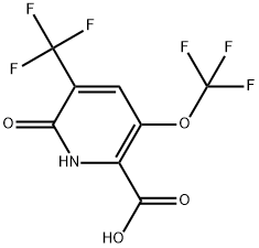 2-Hydroxy-5-(trifluoromethoxy)-3-(trifluoromethyl)pyridine-6-carboxylic acid Structure