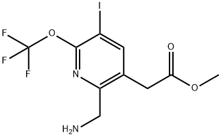 Methyl 2-(aminomethyl)-5-iodo-6-(trifluoromethoxy)pyridine-3-acetate Structure