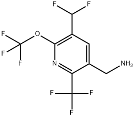 3-(Aminomethyl)-5-(difluoromethyl)-6-(trifluoromethoxy)-2-(trifluoromethyl)pyridine Structure