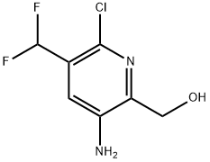 5-Amino-2-chloro-3-(difluoromethyl)pyridine-6-methanol Structure