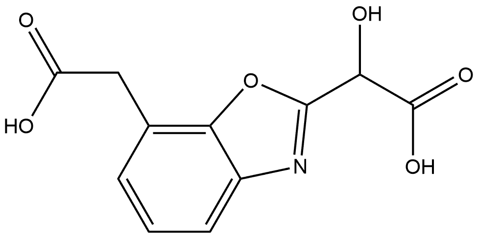 2-(Carboxy(hydroxy)methyl)benzo[d]oxazole-7-acetic acid Structure