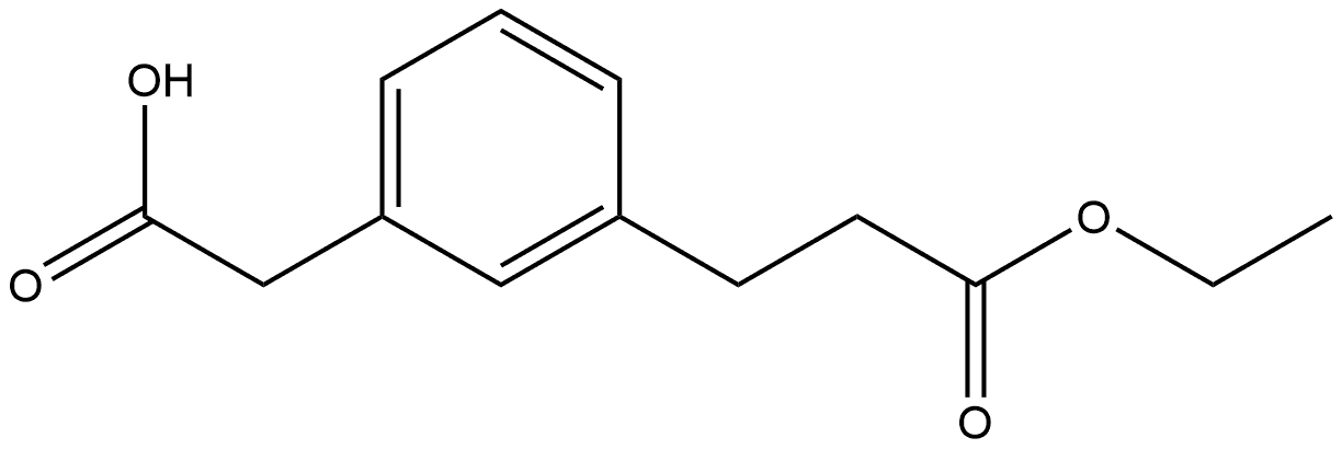 Ethyl (3-(carboxymethyl)phenyl)propanoate Structure