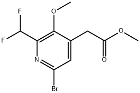 Methyl 6-bromo-2-(difluoromethyl)-3-methoxypyridine-4-acetate Structure