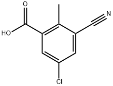 5-Chloro-3-cyano-2-methylbenzoic acid Structure