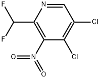 4,5-Dichloro-2-(difluoromethyl)-3-nitropyridine Structure