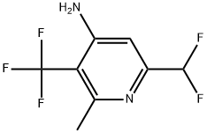 4-Amino-6-(difluoromethyl)-2-methyl-3-(trifluoromethyl)pyridine Structure