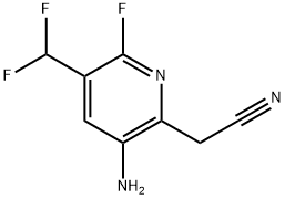 3-Amino-5-(difluoromethyl)-6-fluoropyridine-2-acetonitrile Structure