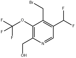 4-(Bromomethyl)-5-(difluoromethyl)-3-(trifluoromethoxy)pyridine-2-methanol Structure