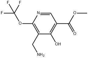 Methyl 3-(aminomethyl)-4-hydroxy-2-(trifluoromethoxy)pyridine-5-carboxylate Structure