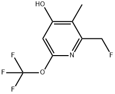 2-(Fluoromethyl)-4-hydroxy-3-methyl-6-(trifluoromethoxy)pyridine Structure