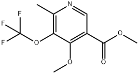 Methyl 4-methoxy-2-methyl-3-(trifluoromethoxy)pyridine-5-carboxylate Structure