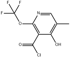 4-Hydroxy-5-methyl-2-(trifluoromethoxy)pyridine-3-carbonyl chloride Structure