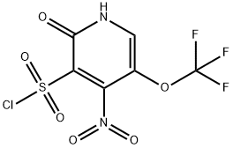 2-Hydroxy-4-nitro-5-(trifluoromethoxy)pyridine-3-sulfonyl chloride Structure